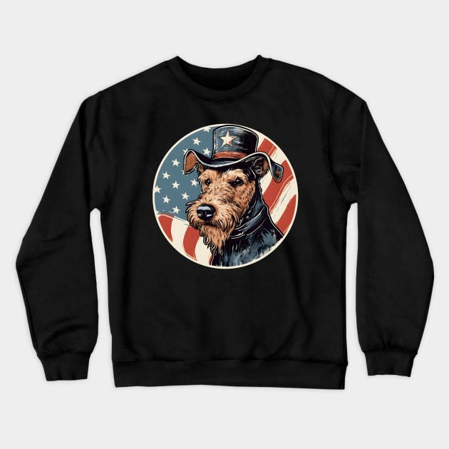 Patriotic Lakeland Terrier Crewneck Sweatshirt by NatashaCuteShop